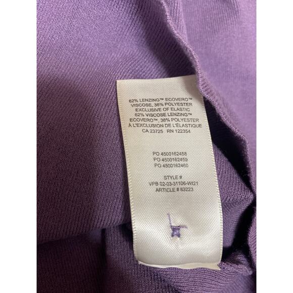 Aritzia Sunday Best Purple Long Sleeve Button Down Crop Cardigan Sweater Top M - Picture 4 of 4